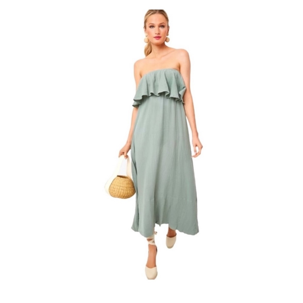 NWOT Tuckernuck Pomander Place Sage Gauze Mallorca Dress, Size Small